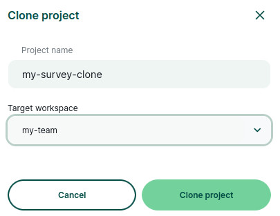 Naming cloned project