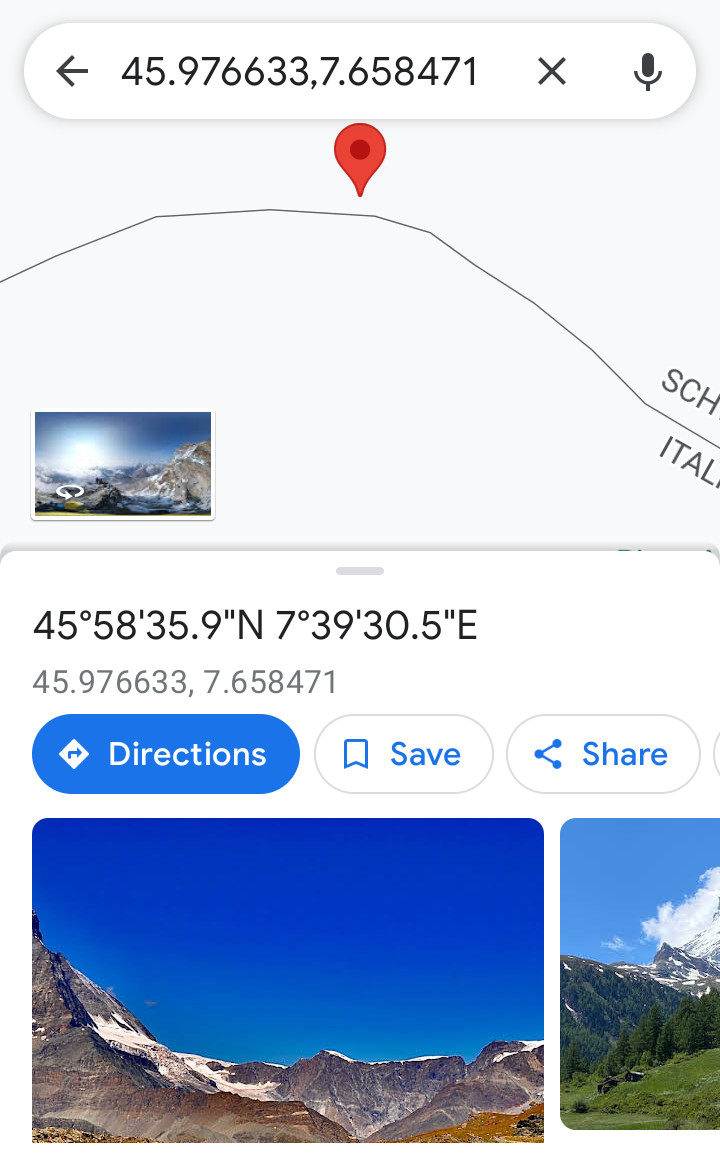 Google maps opened at surveyed feature's position