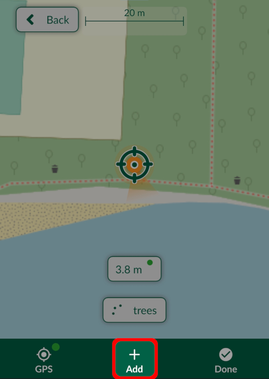 Add point in Mergin Maps mobile app