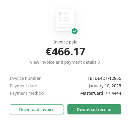 Mergin Maps Invoice