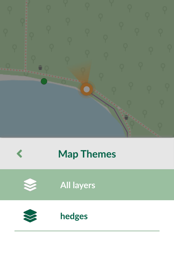 Switch map themes in Mergin Maps mobile app