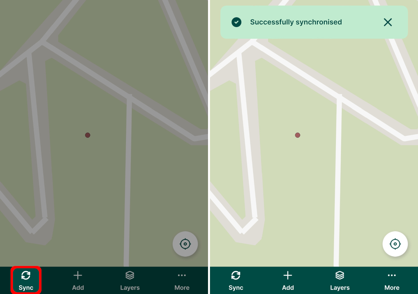 Synchronising changes to Mergin Maps cloud