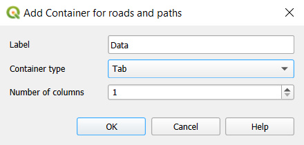 QGIS form Add tab