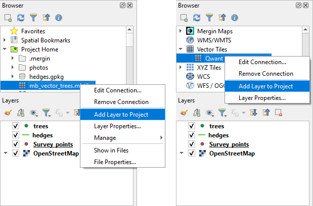 Add layer to project in QGIS