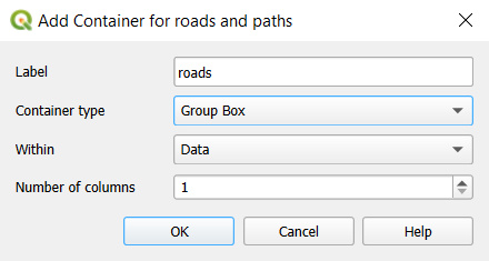 QGIS form Add group