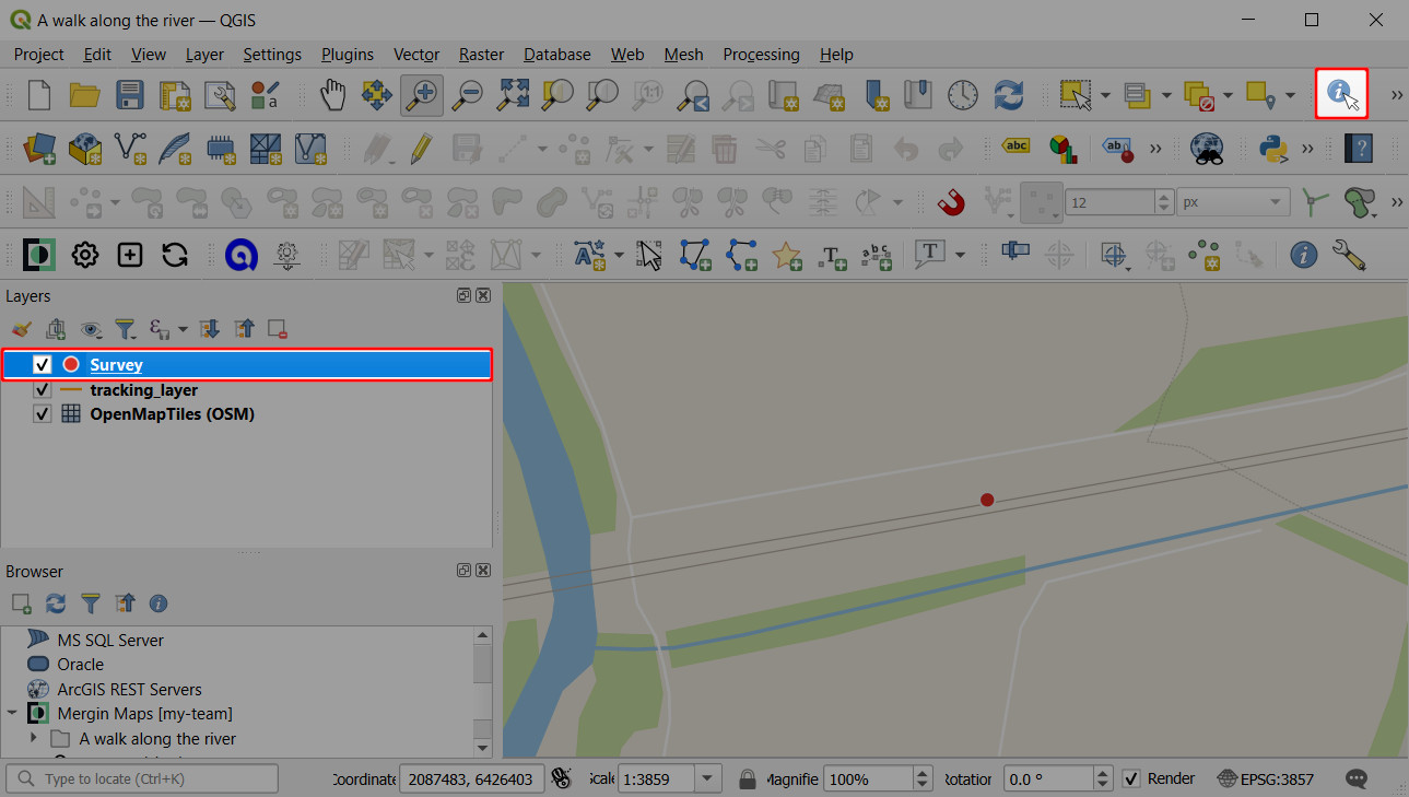QGIS Identify features in selected layer